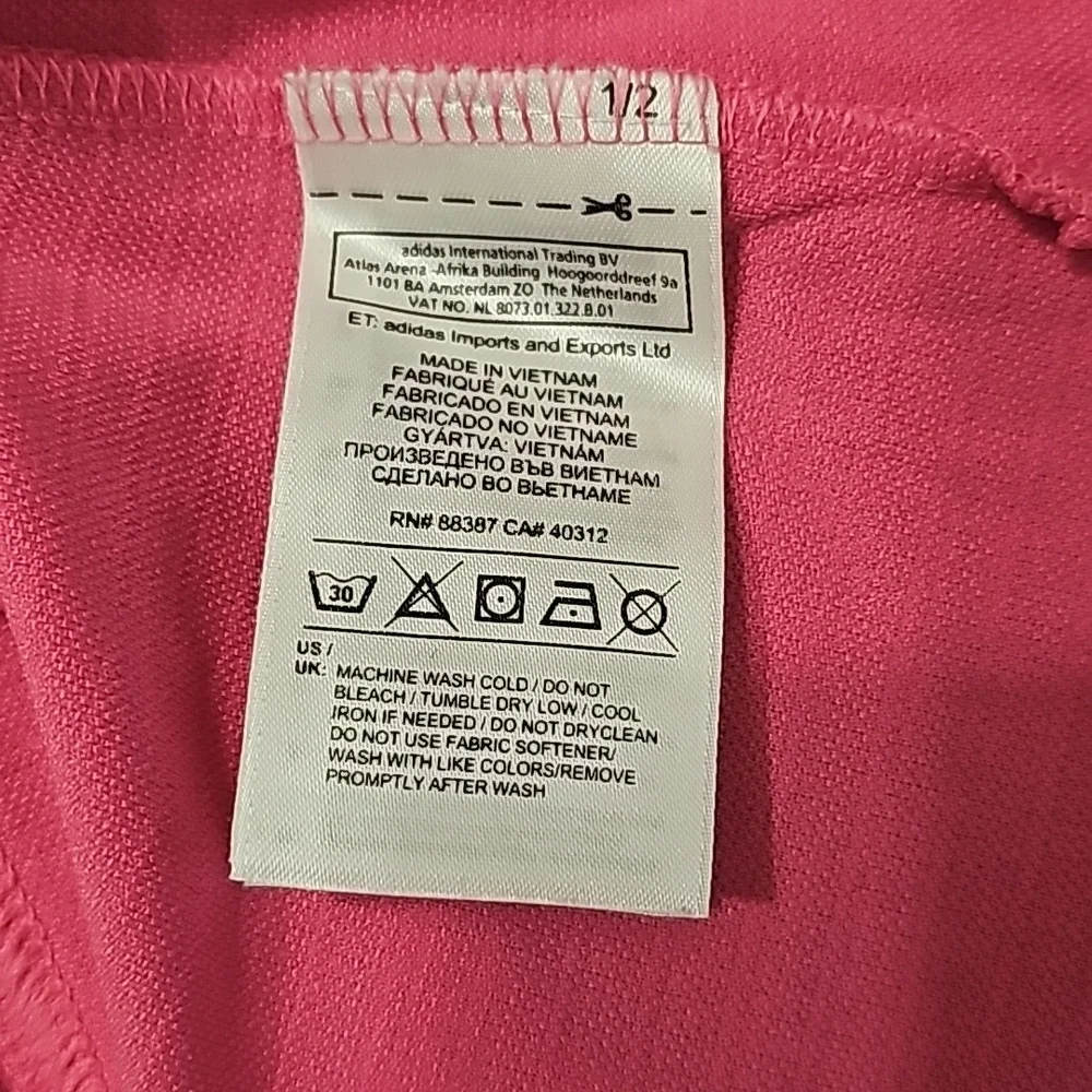 Adidas ClimateCool Sleeveless Button up Pink Top Size M - Picture 7 of 8